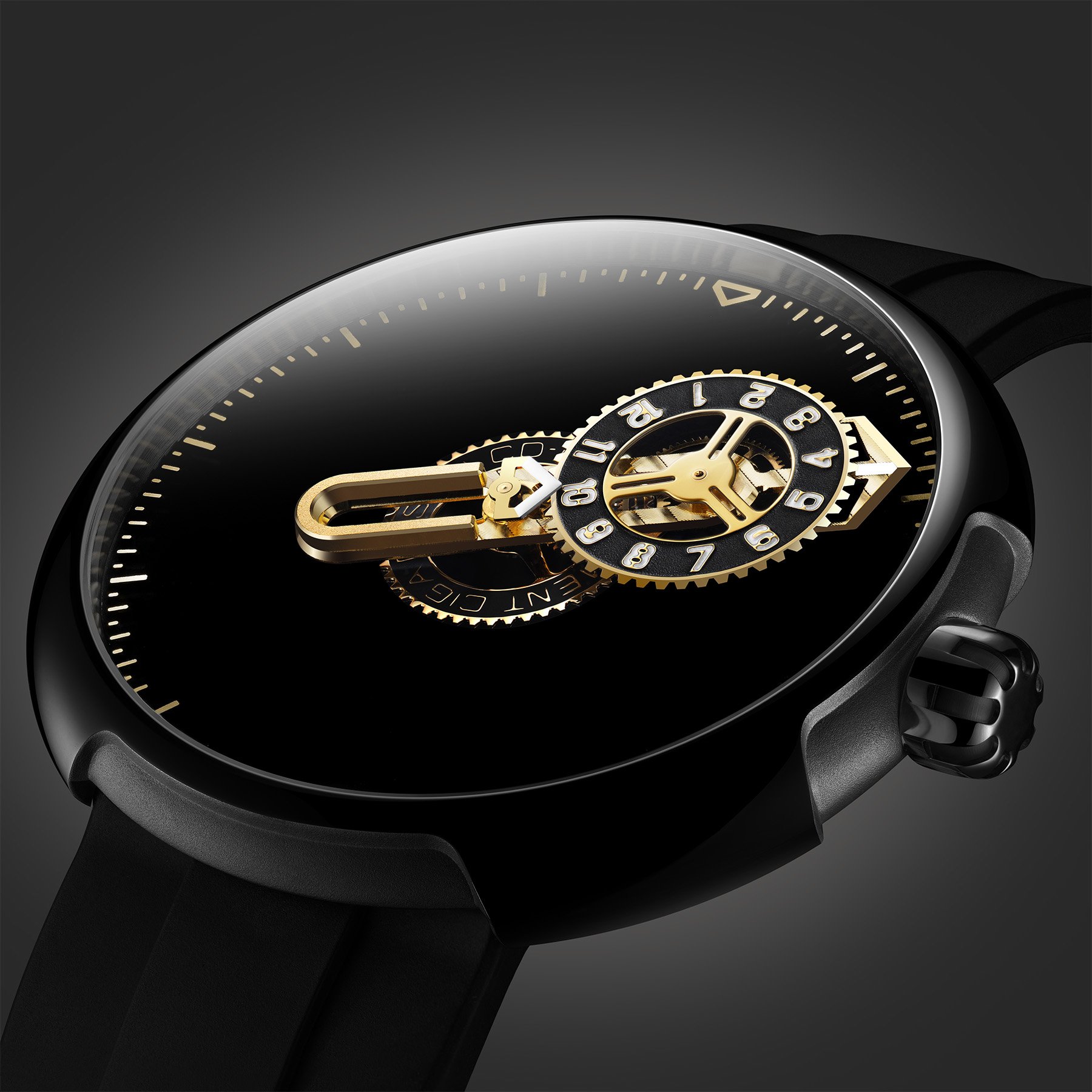 CIGA Design Time Cipher Gold up close