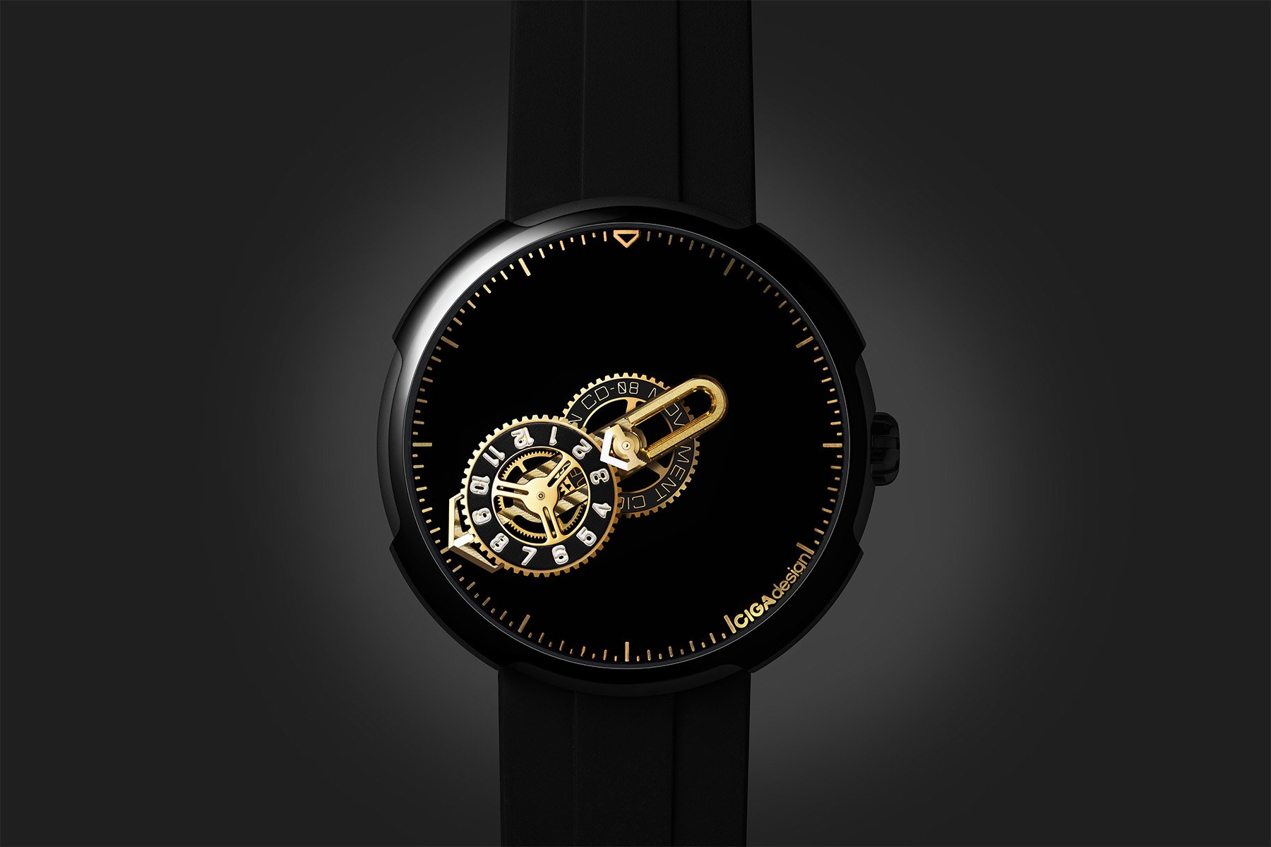 CIGA Design Time Cipher Gold head on