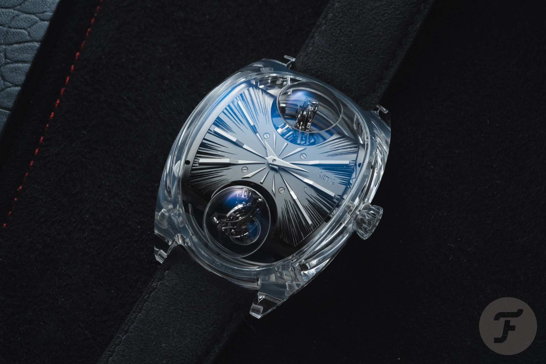 Frontal view of the ArtyA Genève Complexity Métiers d'Art