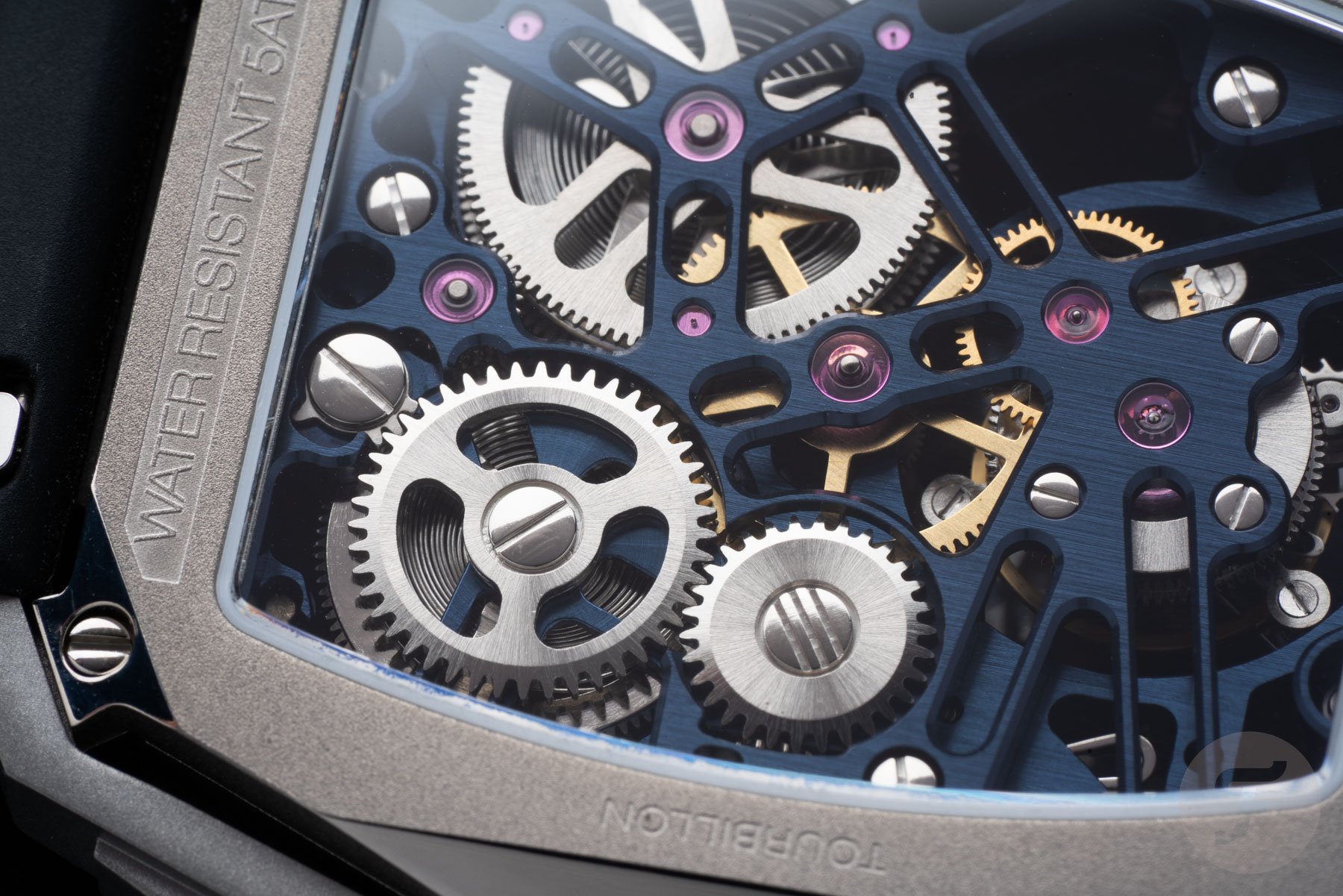 CIGA Design Hunter Tourbillon movement from rear, up close