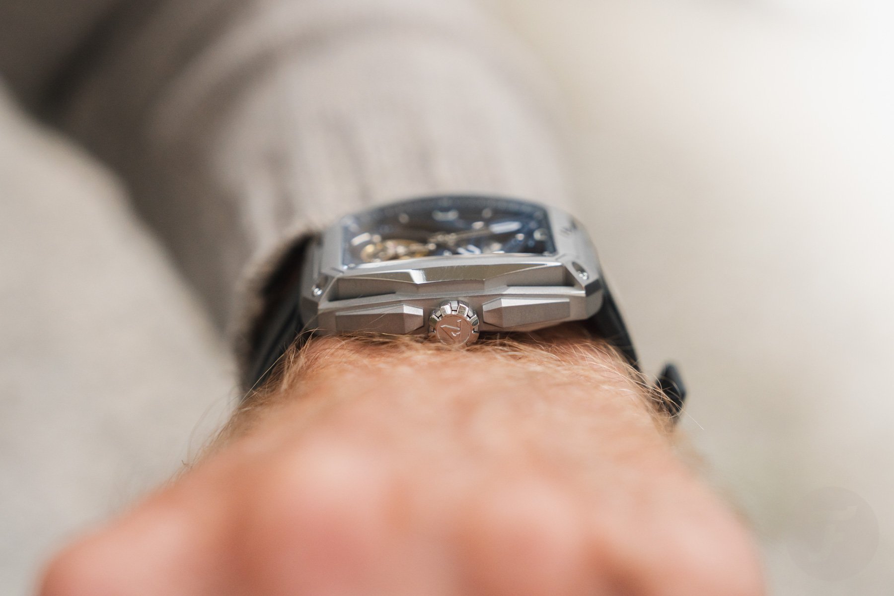 CIGA Design Hunter Tourbillon on-wrist profile view