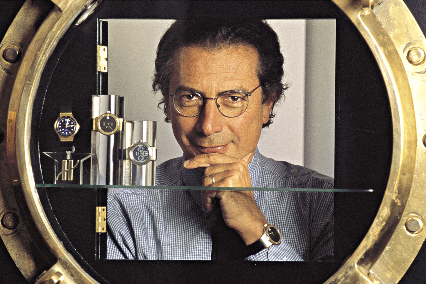 Archival portrait of Carlo Crocco and his original watches