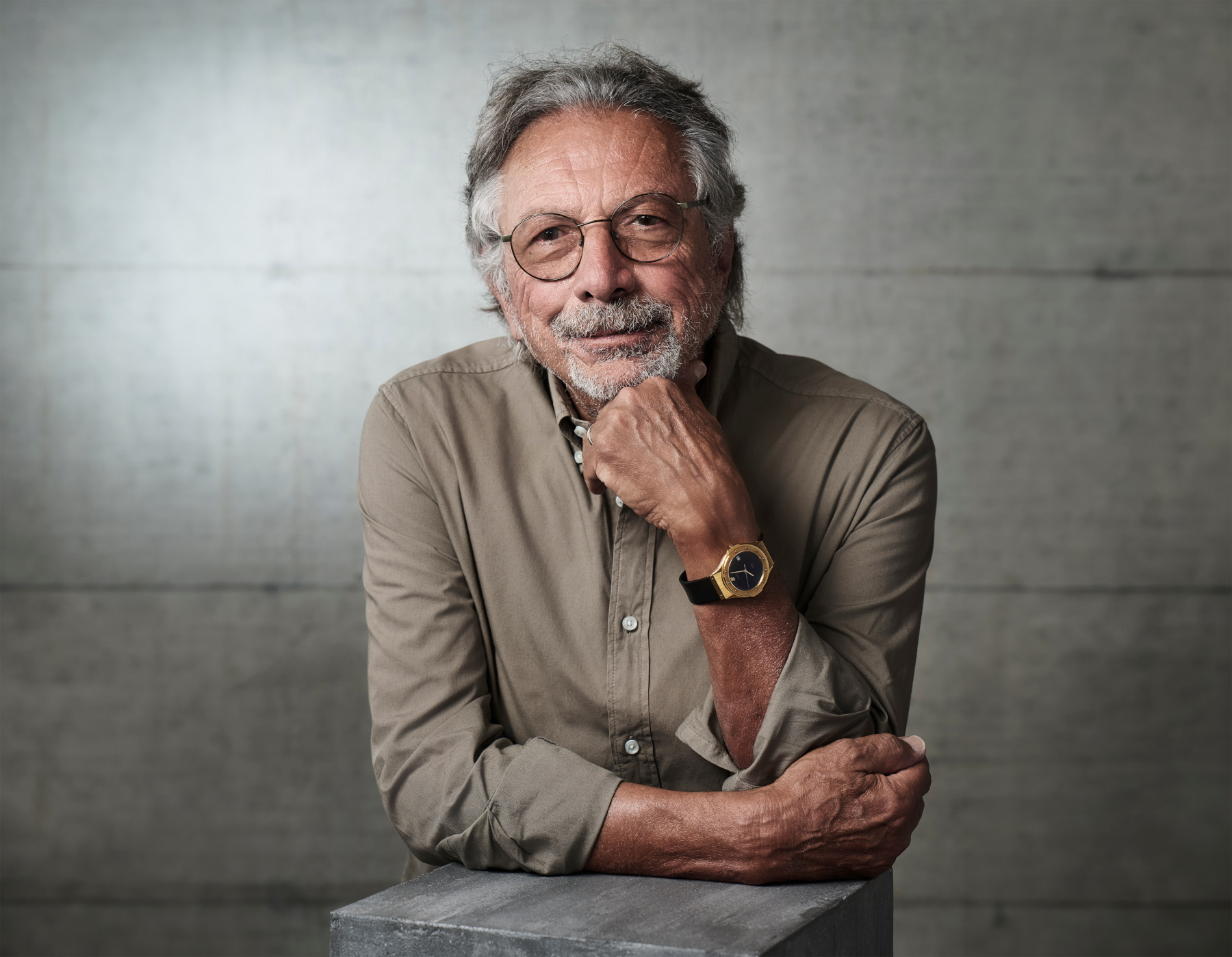 Carlo Crocco wearing the new Hublot Classic Fusion Tributo