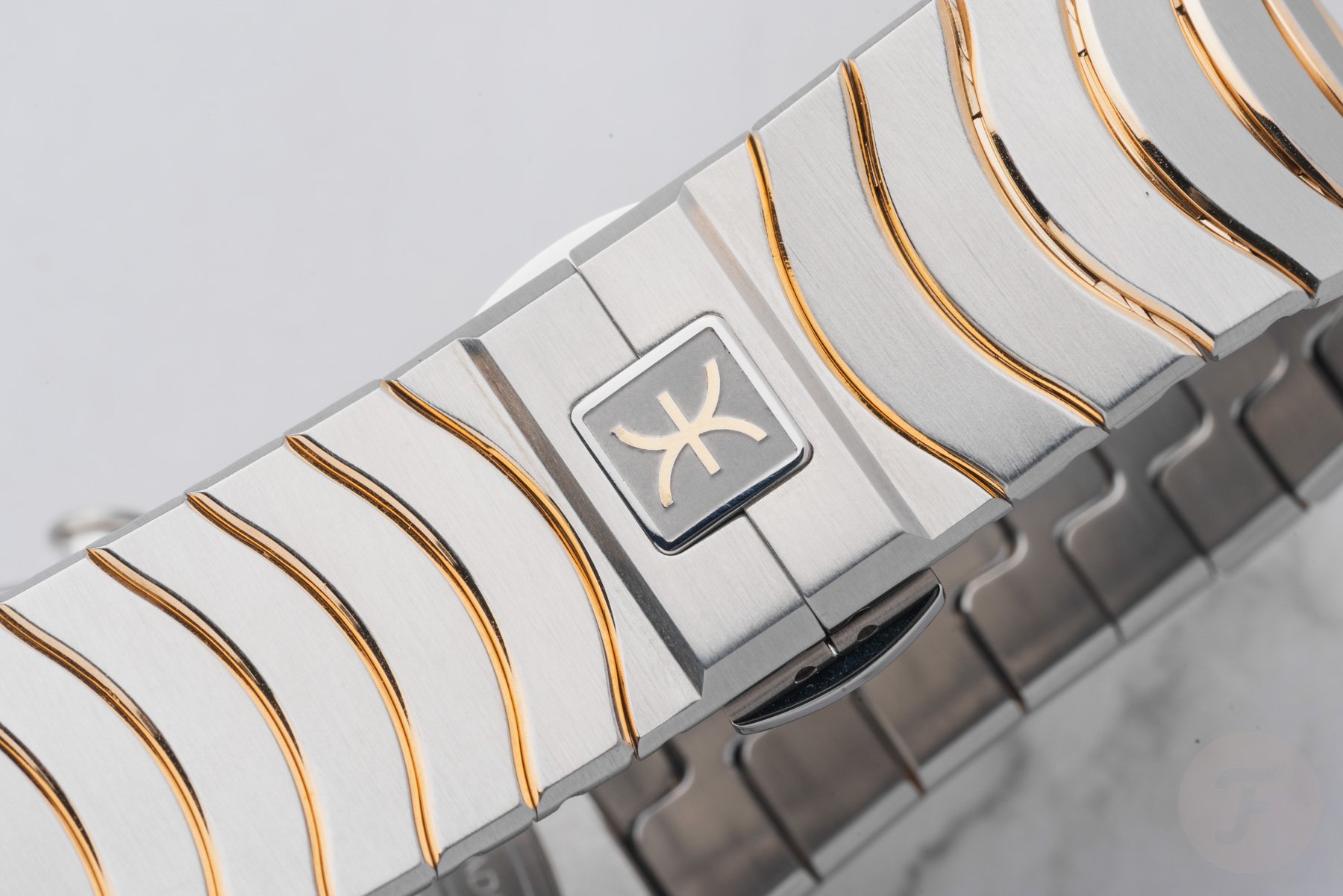 steel-and-gold Ebel Sport Classic Chronograph LE bracelet, clasp closed