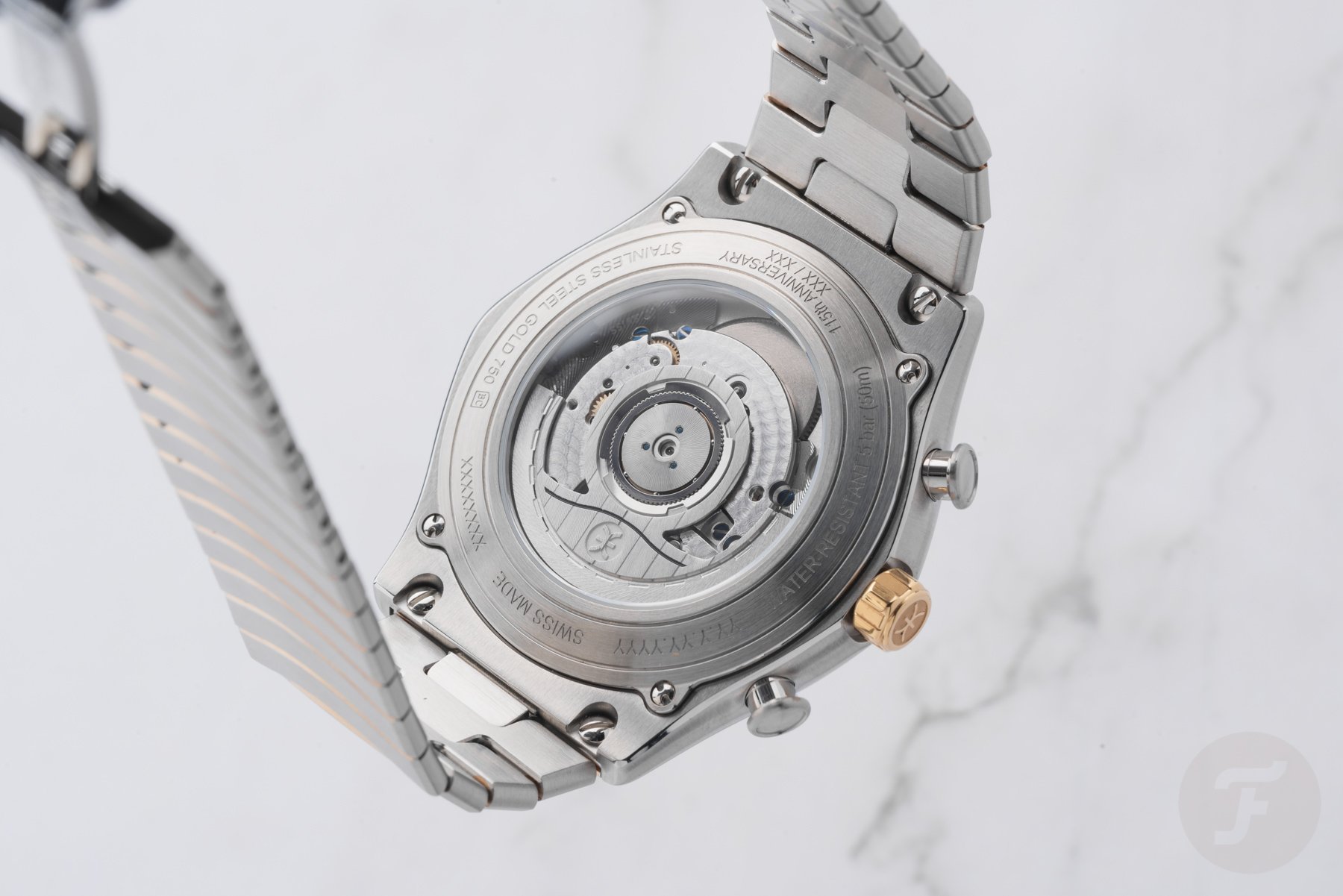 Ebel Sport Classic Chronograph LE case back and movement