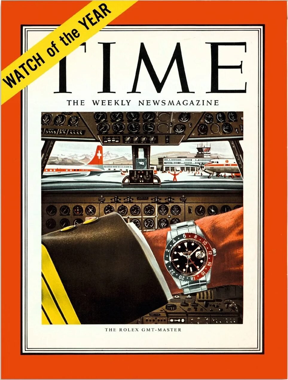 Rolex GMT-Master on mock Time Magazine cover