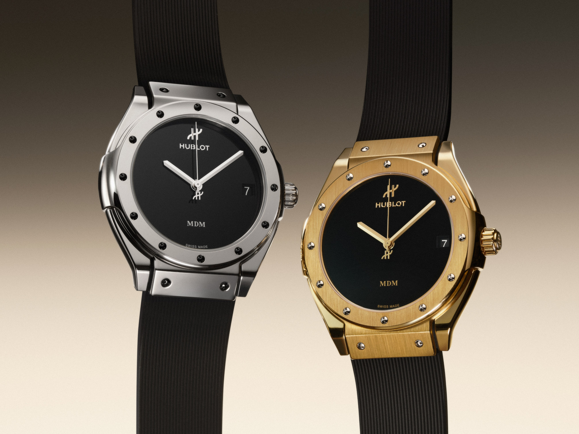 white and yellow gold Hublot Classic Fusion Tributo models