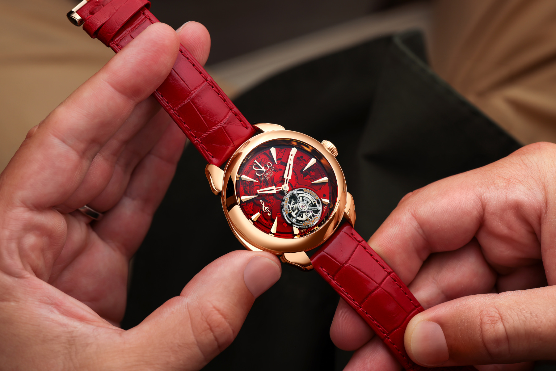 Jacob & Co. Palatial Flying Tourbillon Minute Repeater in the hand