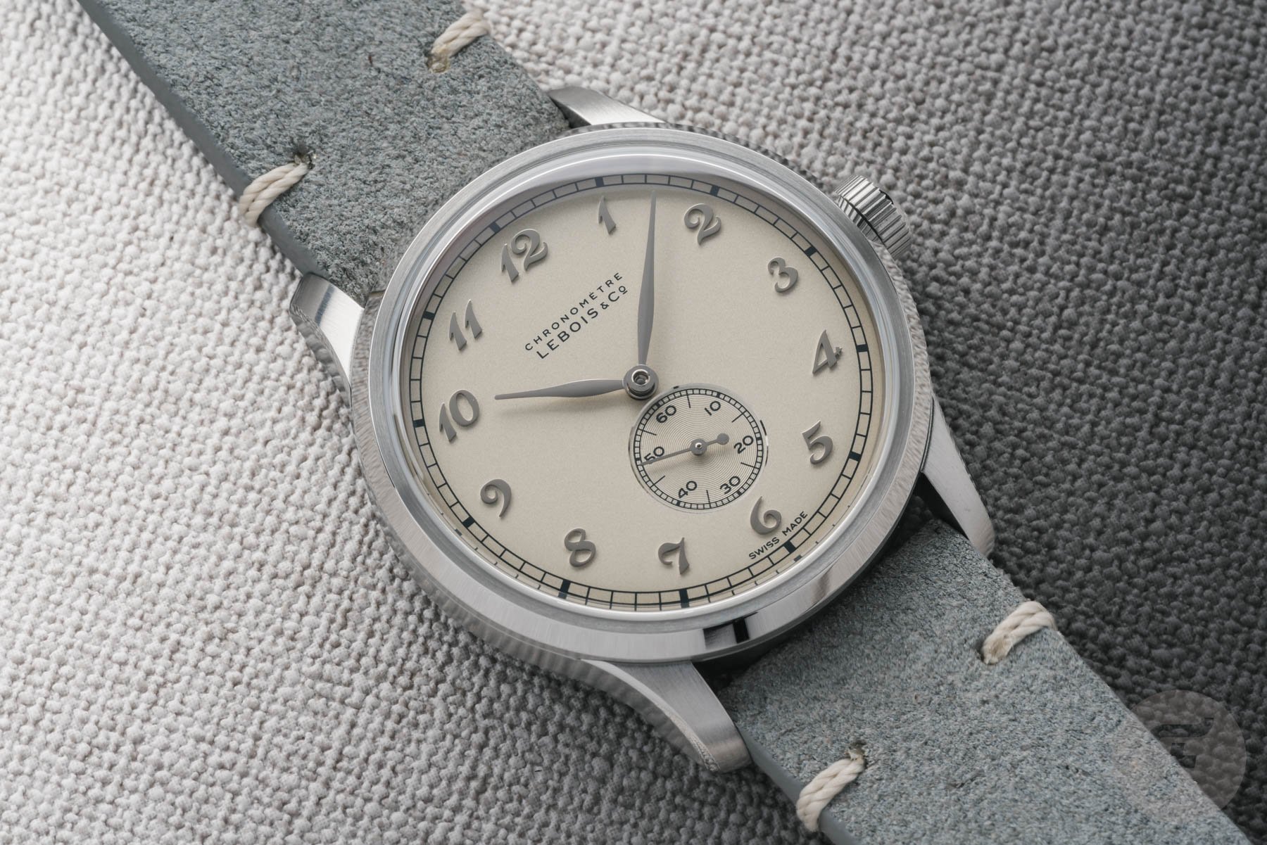 Lebois & Co Heritage Small Seconds Script flat-lay