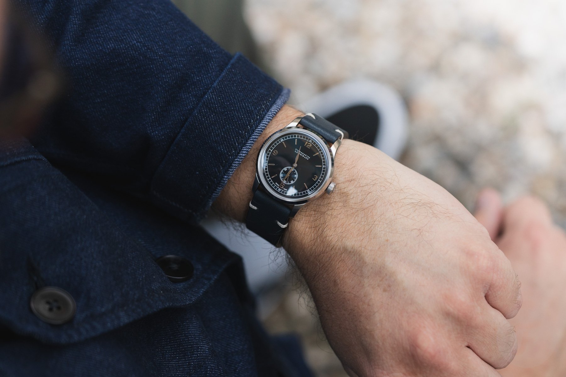 Lebois & Co Heritage Small Seconds Baton wrist shot