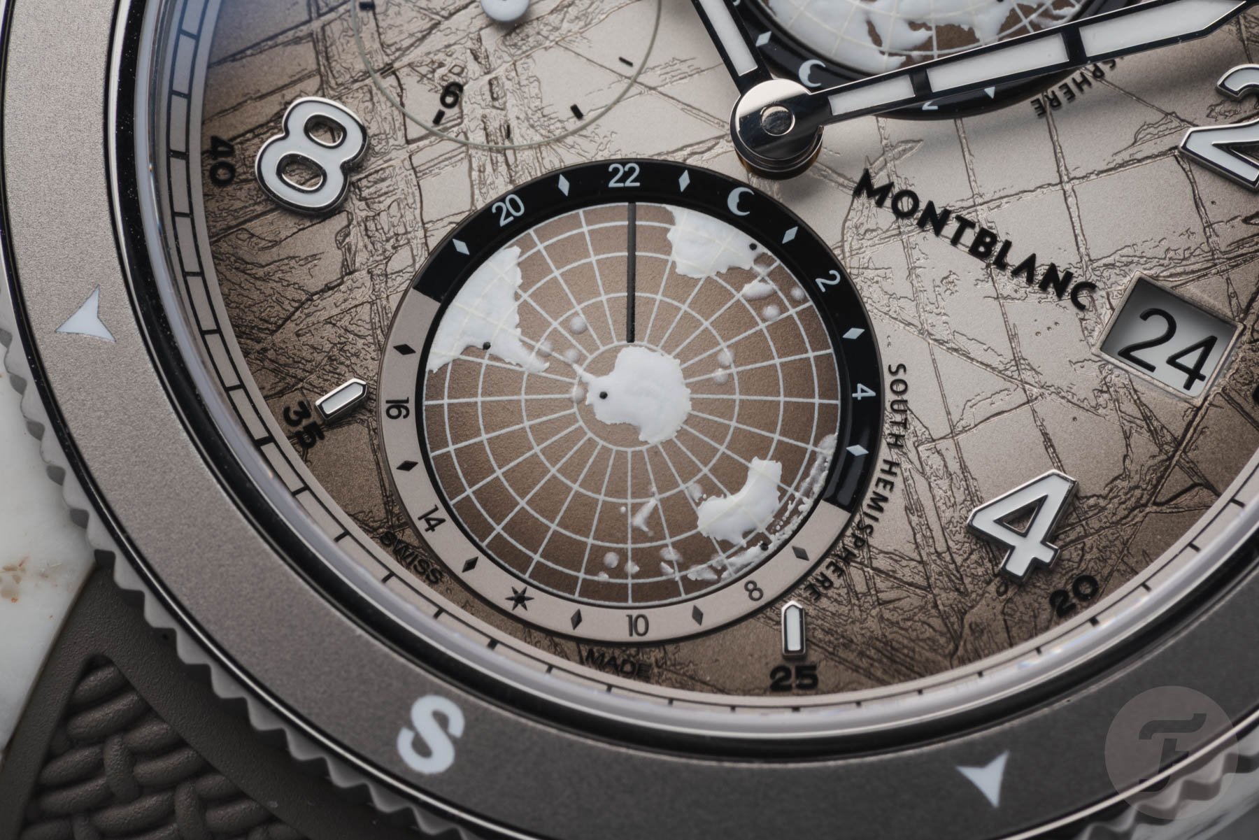 Dial of the Montblanc Geosphere 0 Oxygen Mount Elbrouz LE 829
