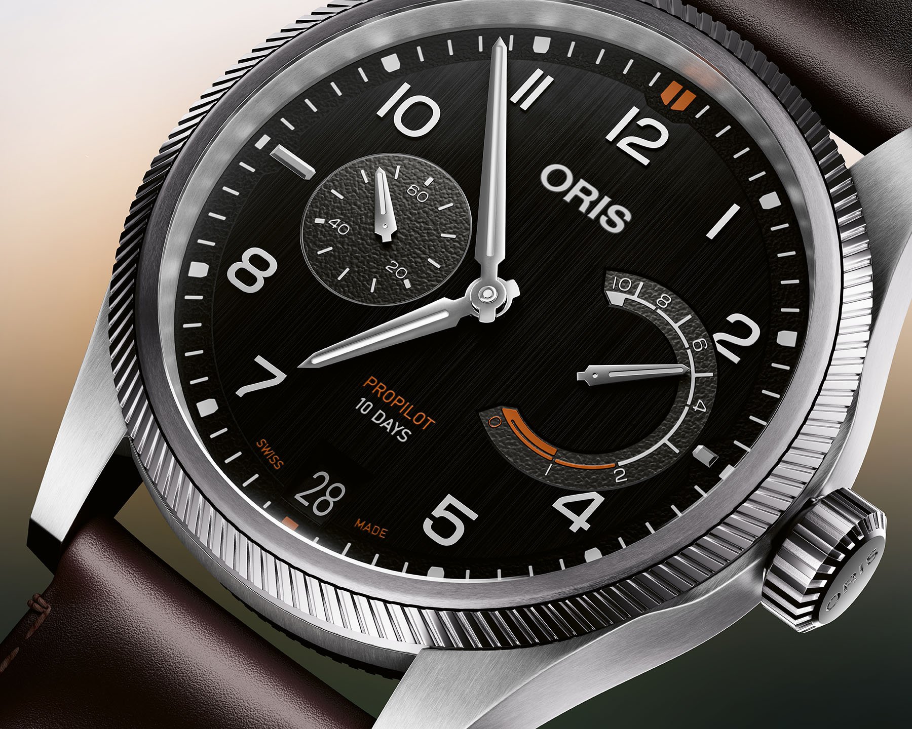 Oris ProPilot Calibre 111 black dial up close
