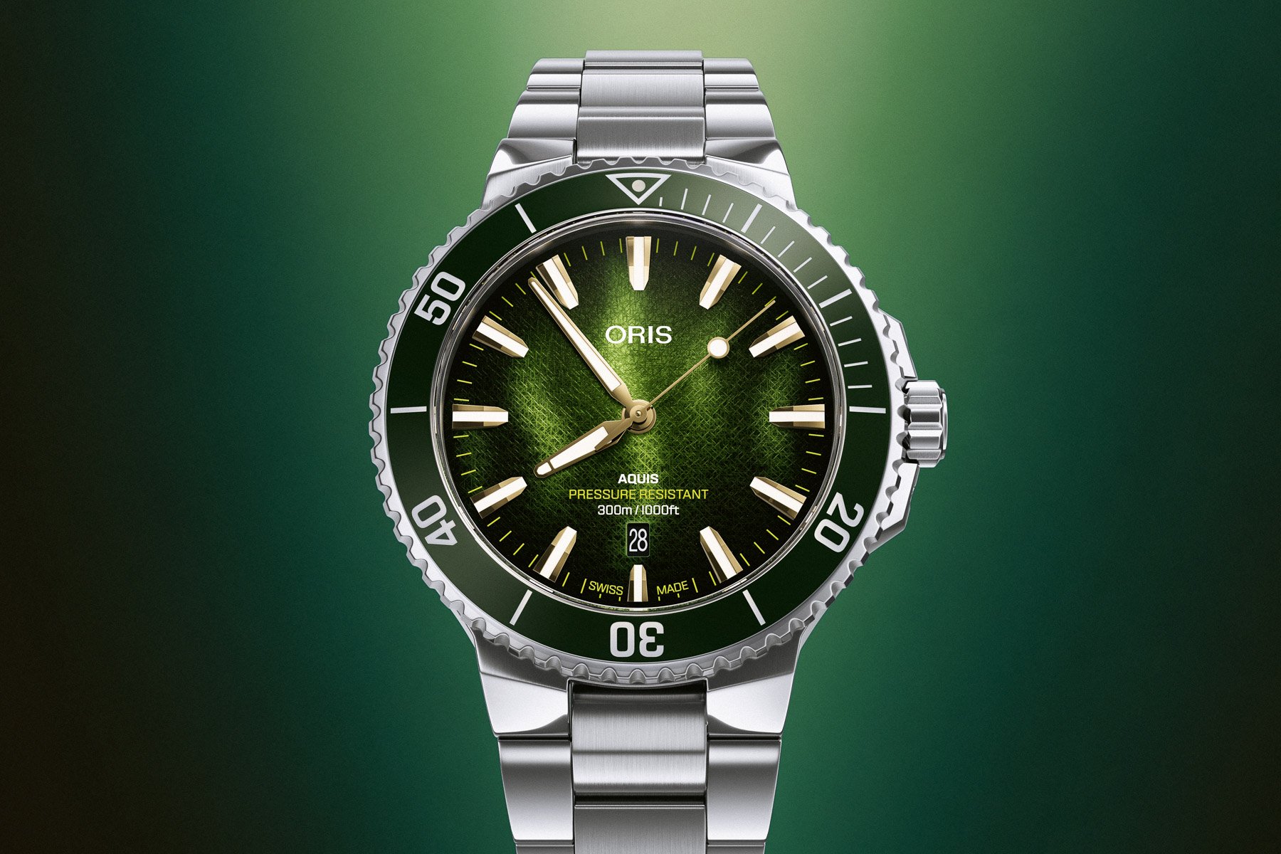 Oris Introduces The Aquis Date Kelp Forest Limited Edition