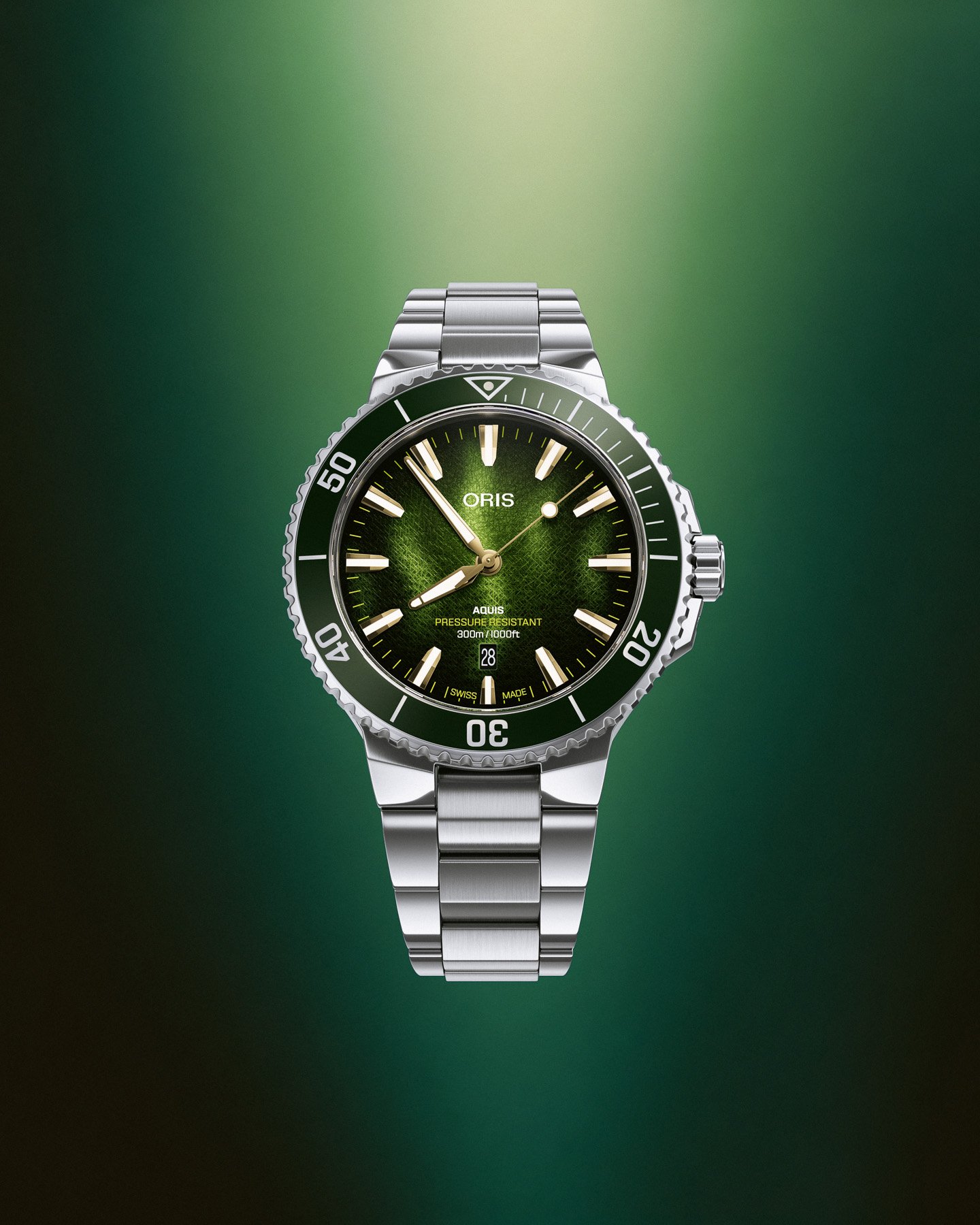 Aquis Date Kelp Forest Limited Edition head on