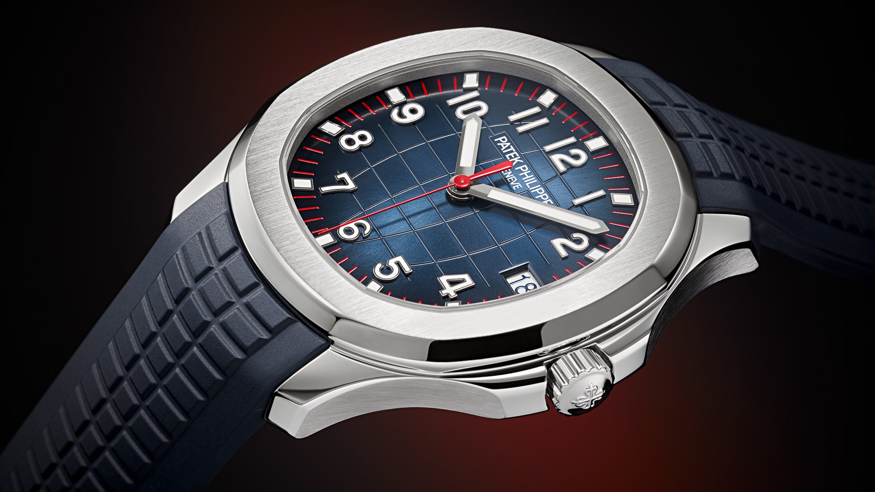 Patek Philippe Aquanaut Date and Center Seconds ref. 5167A-014 Milano 2026 Limited Edition angled profile shot
