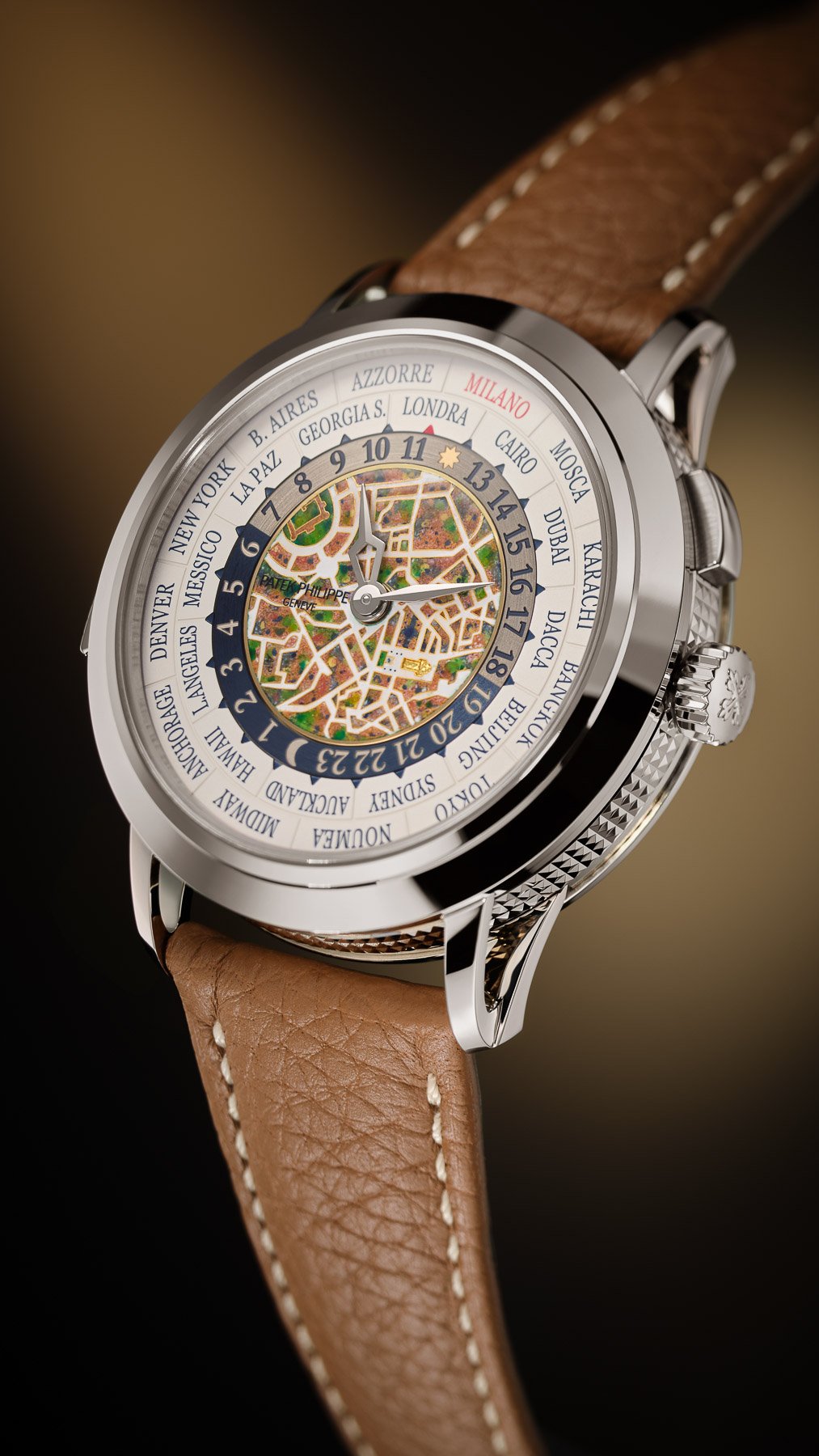 Patek Philippe World Time Minute Repeater ref. 5531G-012 Milano 2026 Limited Edition upright, tilted