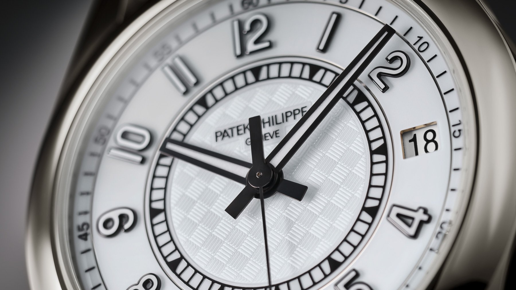 Patek Philippe Calatrava Date and Center Seconds ref. 7007G-010 Milano 2026 Limited Edition dial up close