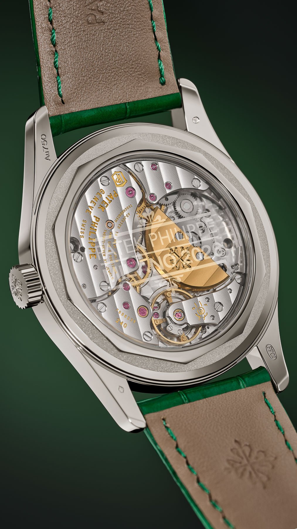 Patek Philippe Perpetual Calendar ref. 7147G-010 case back and movement