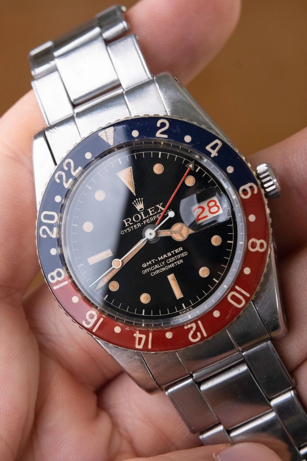 Rolex GMT-Master ref. 6542 in hand