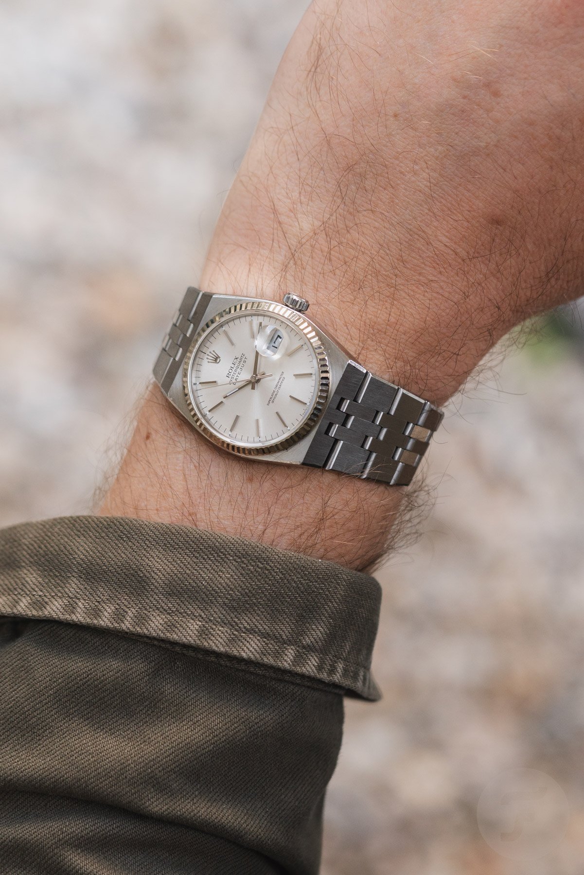Rolex Oysterquartz Datejust ref. 17000 on wrist