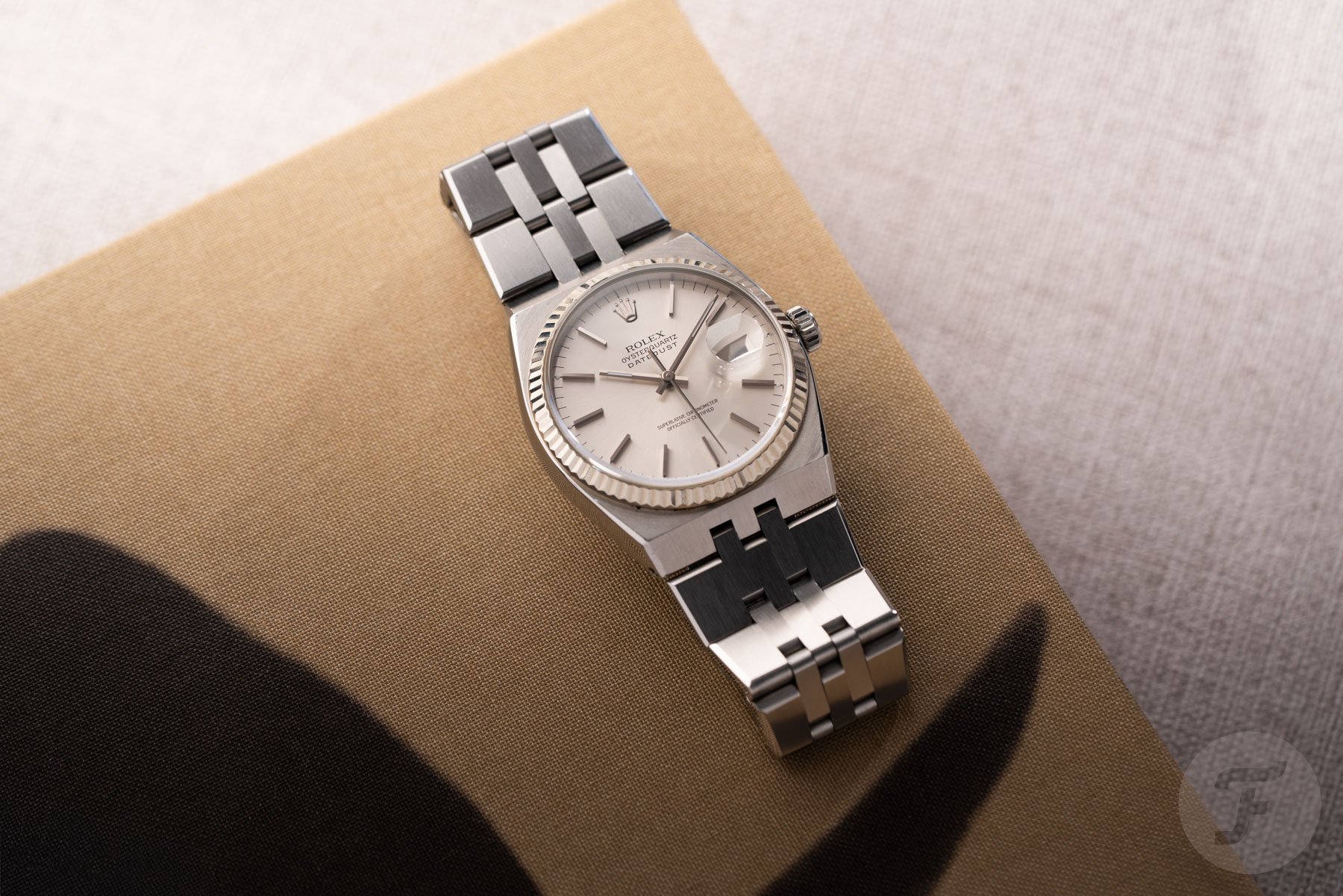 Rolex Oysterquartz Datejust ref. 17000 flat-lay