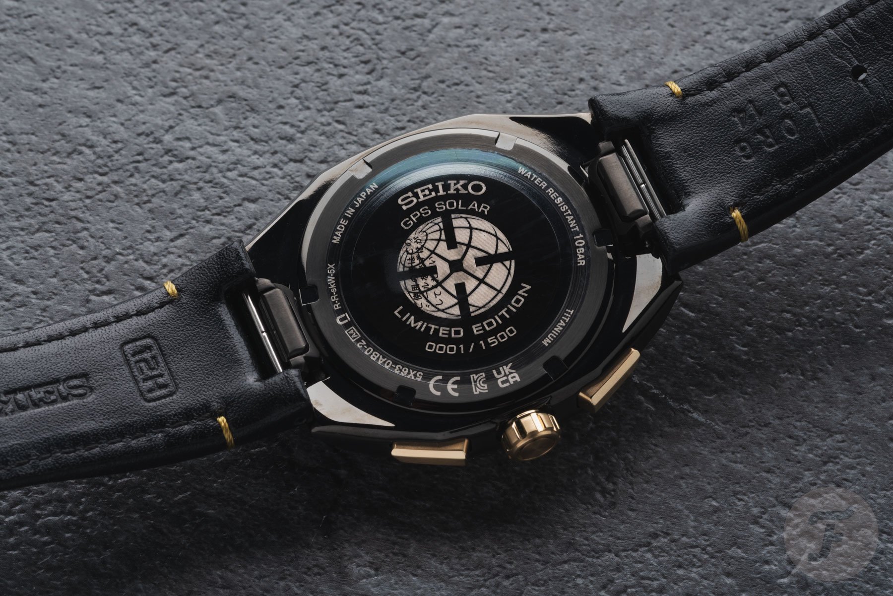 Case back of the Seiko Astron GPS Solar Dual-Time Chronograph 2026 Limited Edition HAB009