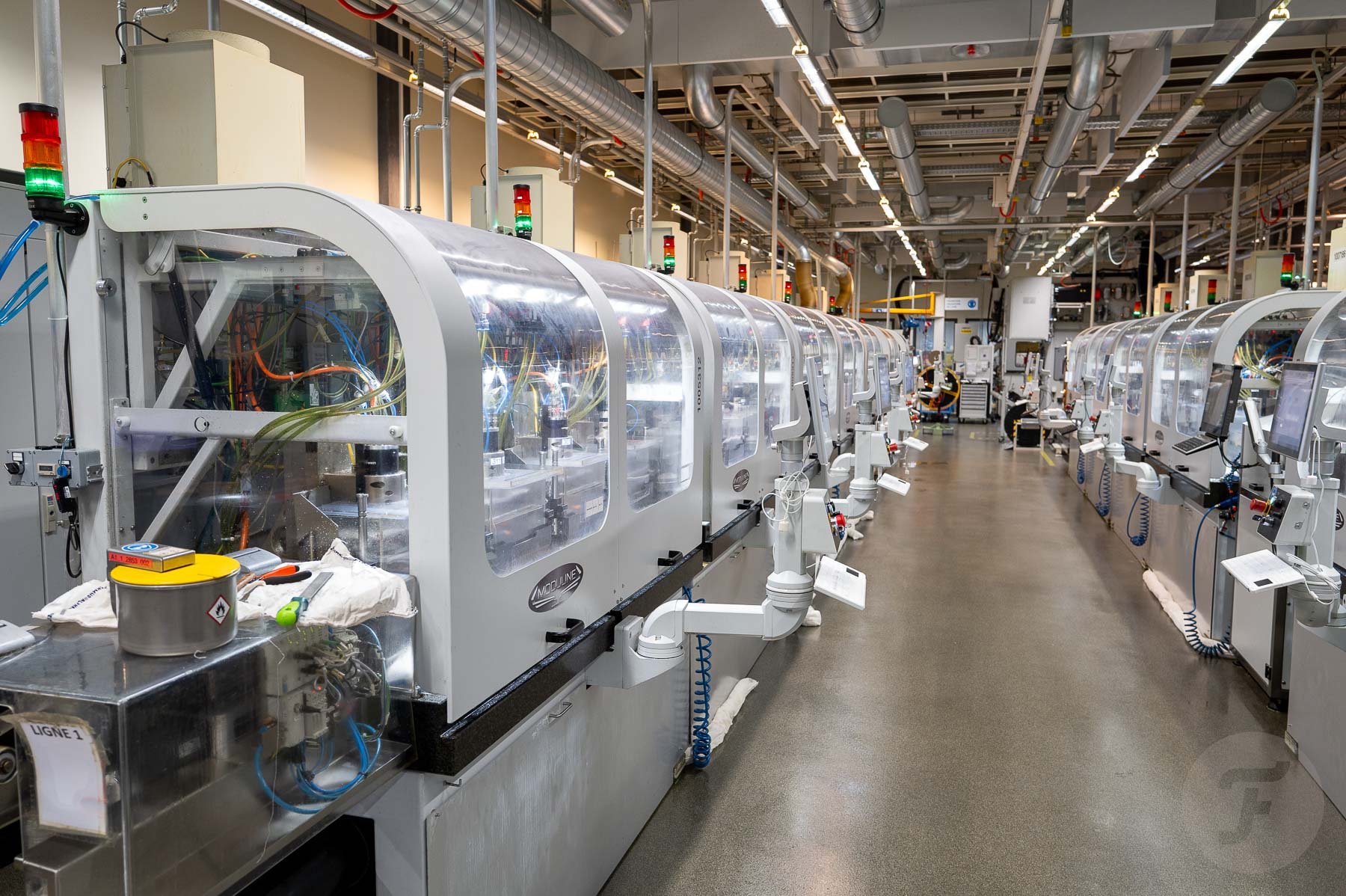machines at Swatch and ETA production facility in Boncourt