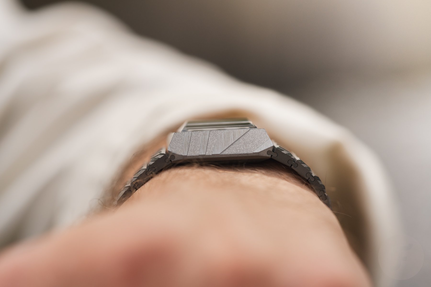 Toledano & Chan B/1 Dazzle on-wrist profile shot