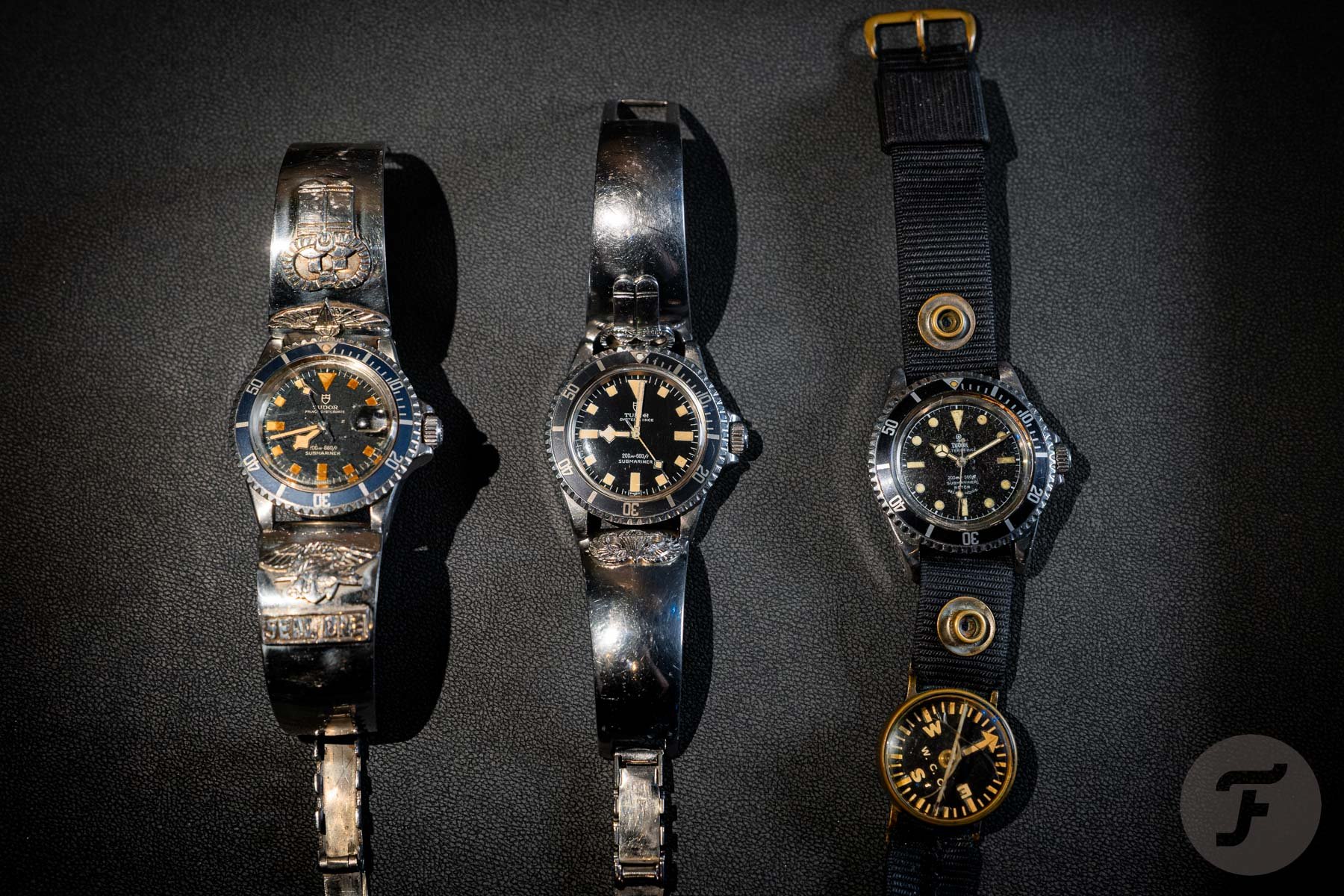 three Tudor Submariners on display at Navy SEAL Museum San Diego