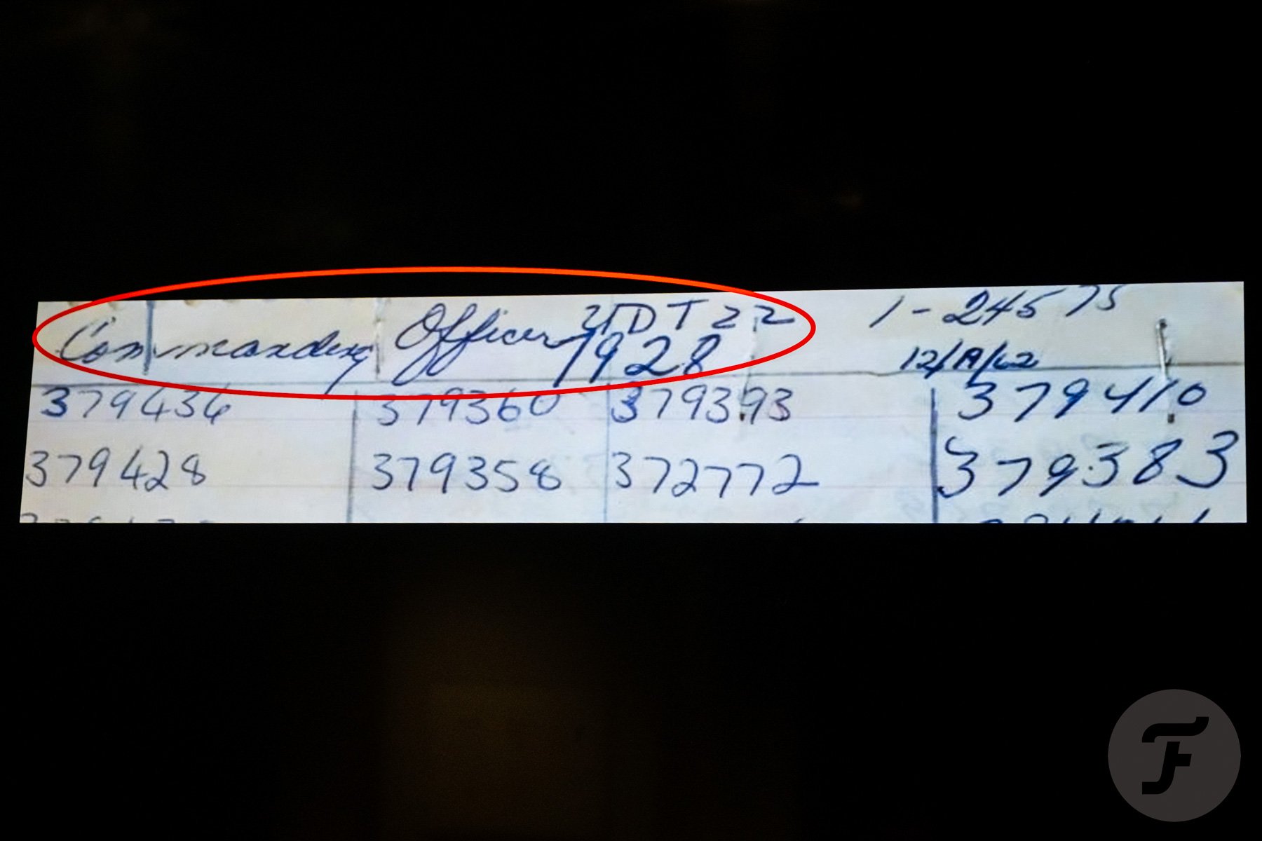 first purchase order document for Tudor Submariners by US Navy