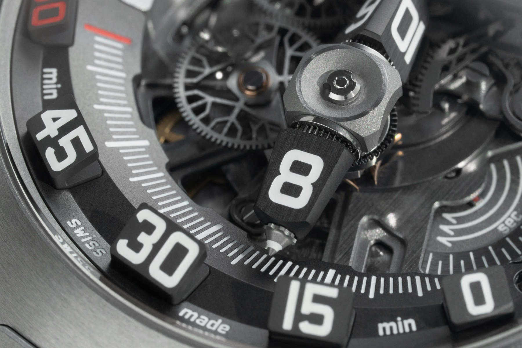 Urwerk UR-300 Time Quantum dial closeup
