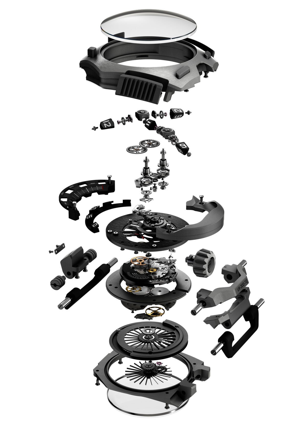 Urwerk UR-300 Time Quantum exploded view