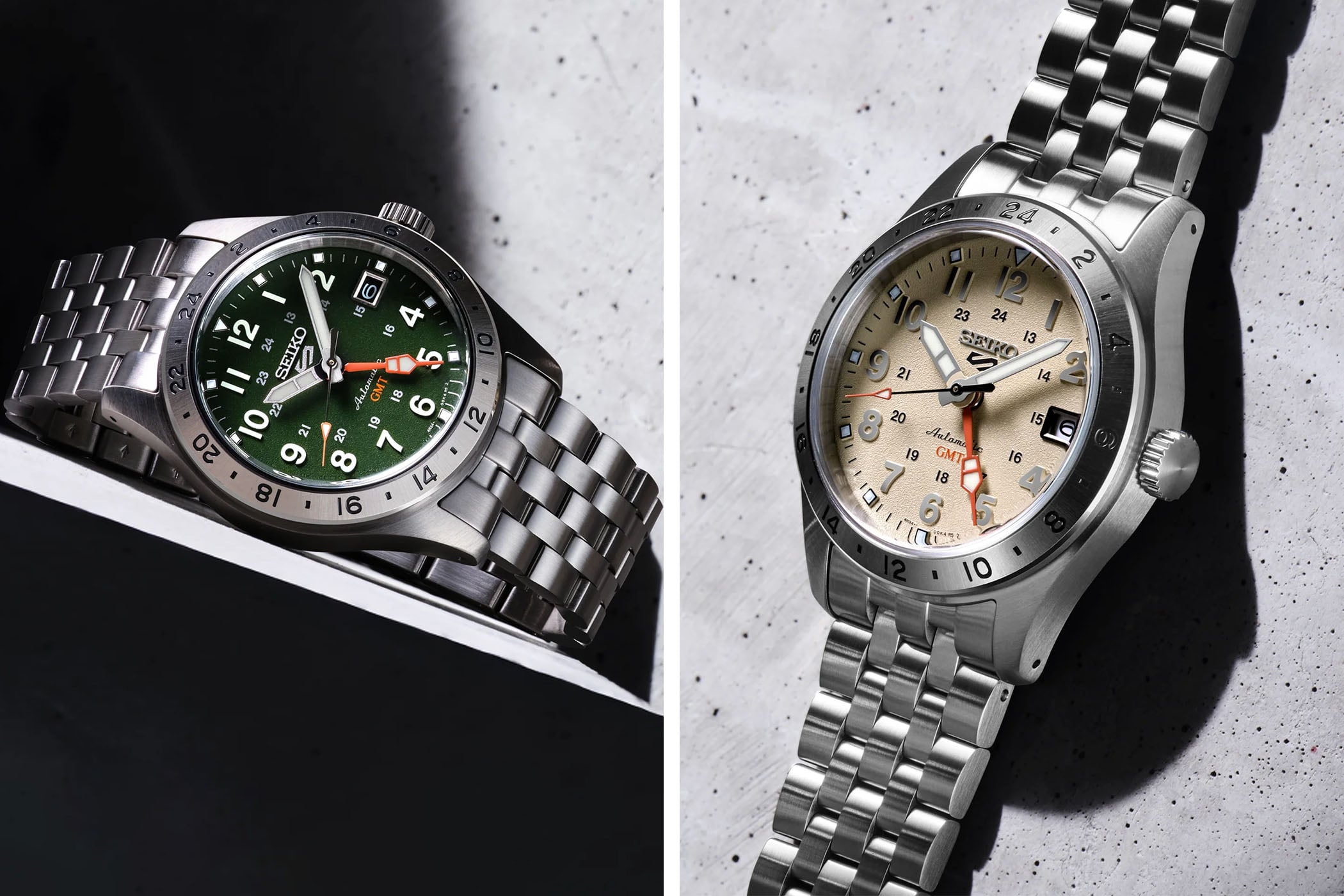Seiko 5 Sports Field HDB001 and HDB002 collage