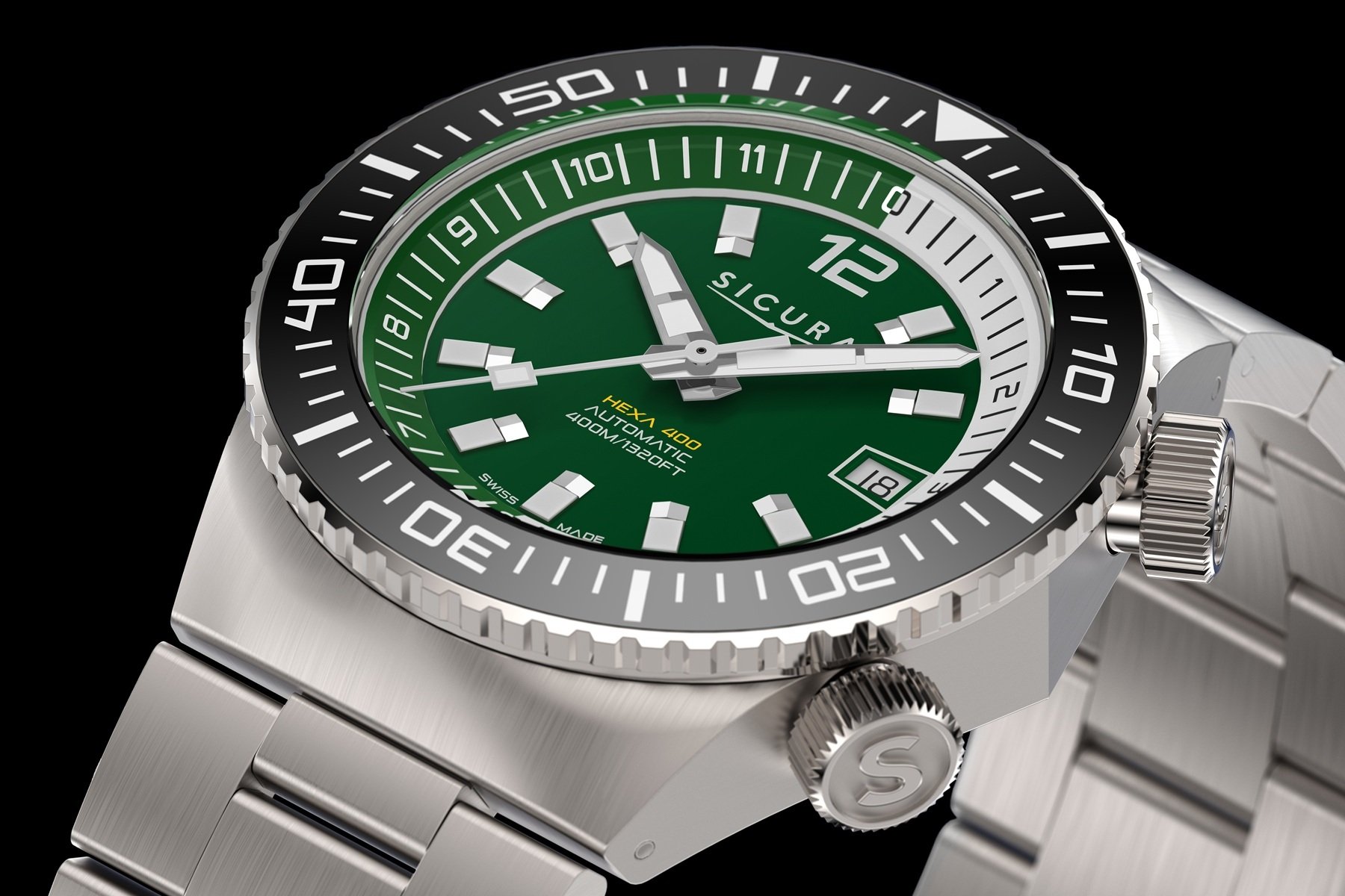 Sicura Hexa 400 Sea Green diagonal view
