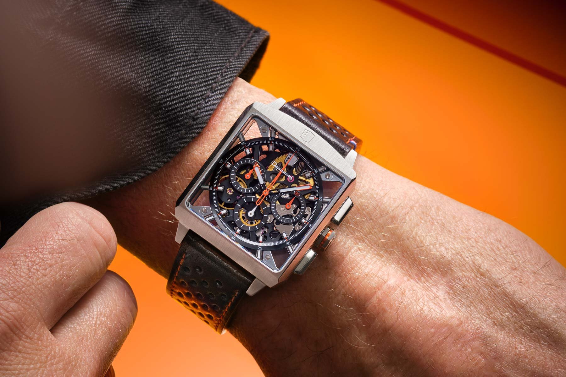 Depancel Serie-R Chronogrpah Skeleton wrist shot