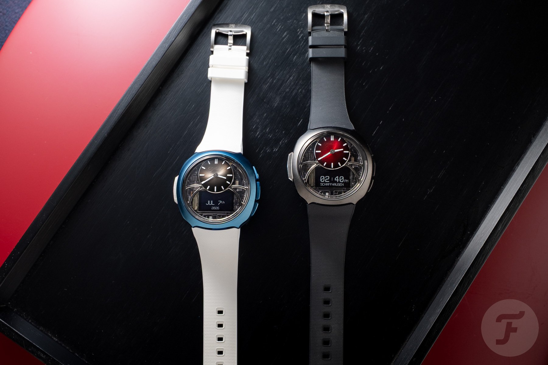 H. Moser & Cie. Off-Grid models side by side, head on