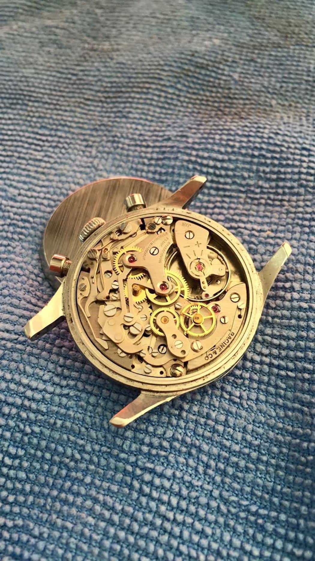 The Landeron 149 inside the Gallet Multichron 45