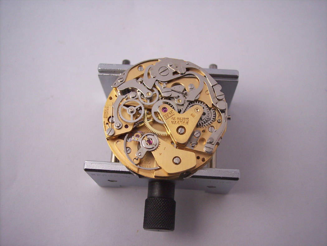 The hi grade finished version of the Valjoux 7736 found inside the Bulova Stars and Stripes