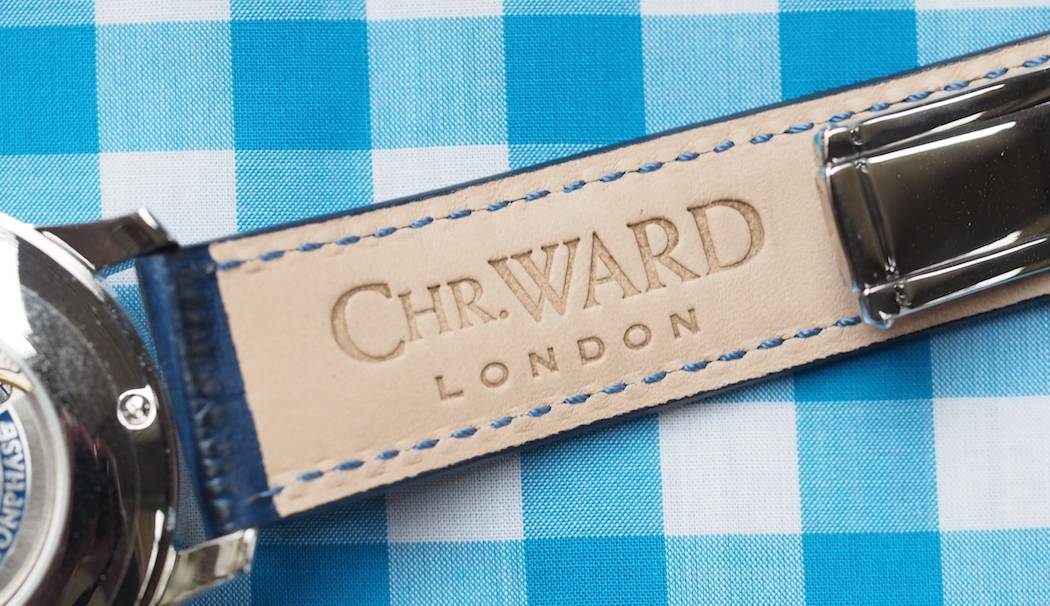 There's abundant branding on the Christopher Ward C9 Moonphase