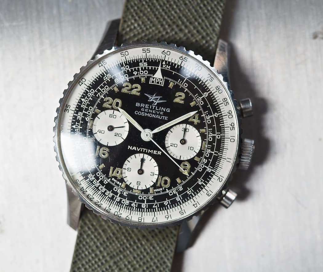 The Breitling 809 Cosmonaute head on