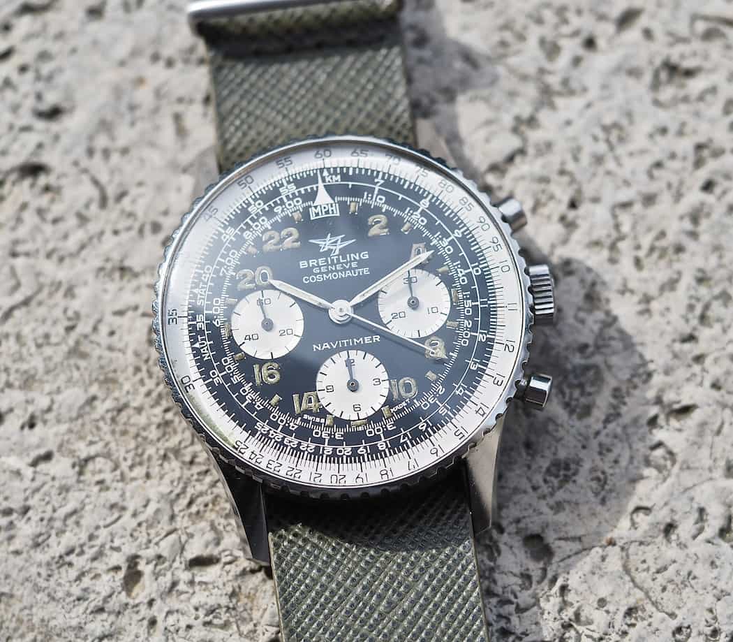 An early all-black version of the Breitling 809 Cosmonaute was worn by Scott Carpenter into space in 1962
