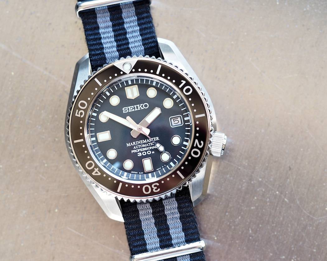 See the beautiful matte top finishing on the case of the Seiko MM300 and polished sides - they'll keep their form due to the new application of DiaShield.