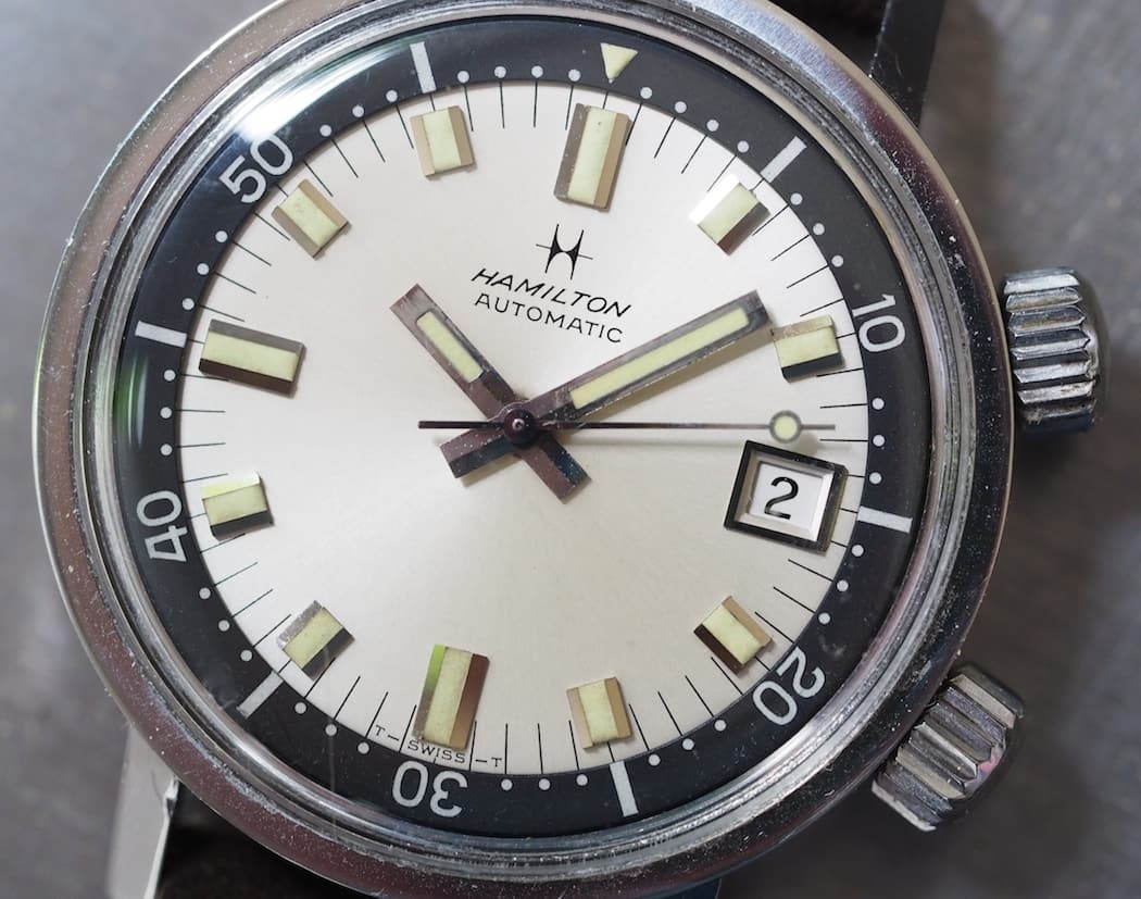A macro of the beautiful Hamilton 600 dial