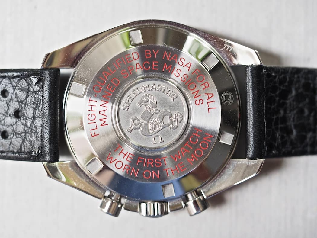 The only other departure from the normal Speedy Pro on the Speedmaster TinTin is the use of red writing on the case back