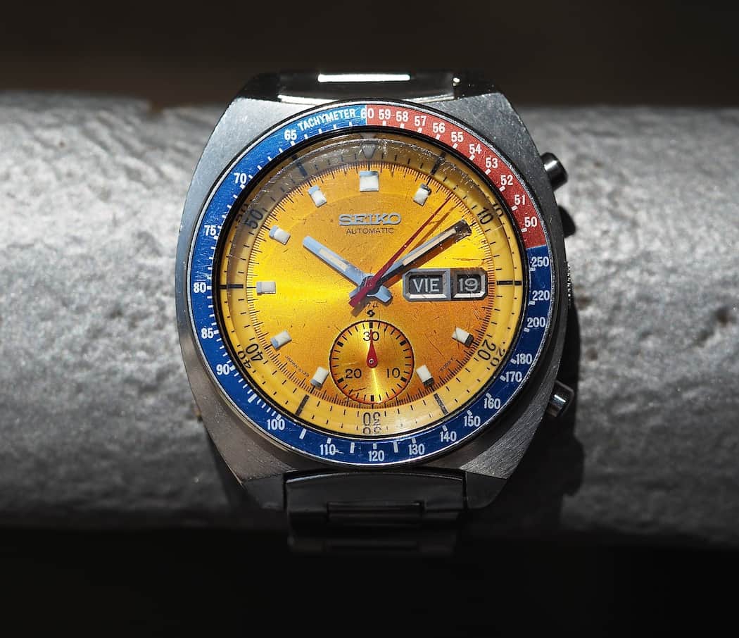 The bold colors of the Seiko 6139 Pogue make it a real favorite