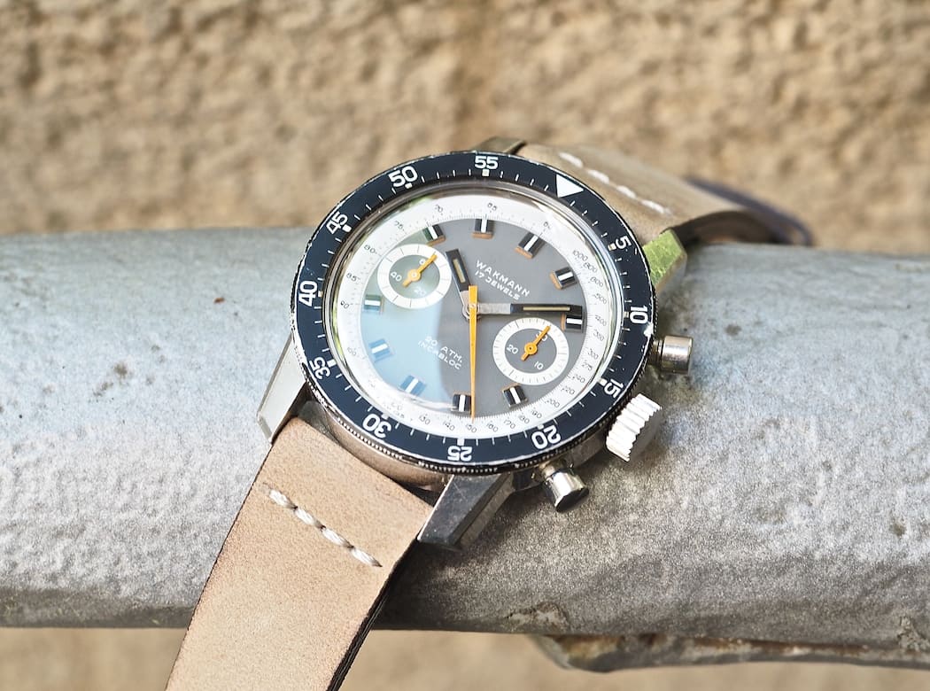 This lovely 20mm leather strap as seen on the Wakmann Big Boy was a great purchase from Andreas at gregoriades.com