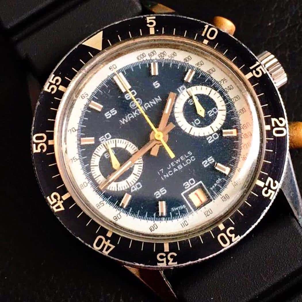 A rare Wakmann Big Boy with Valjoux 234 movement (owner: @watchfred)
