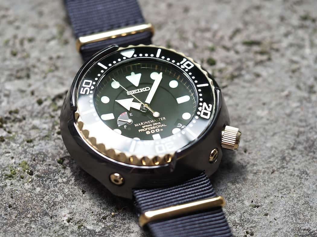 The Seiko Spring Drive Tuna with its deeply set dial