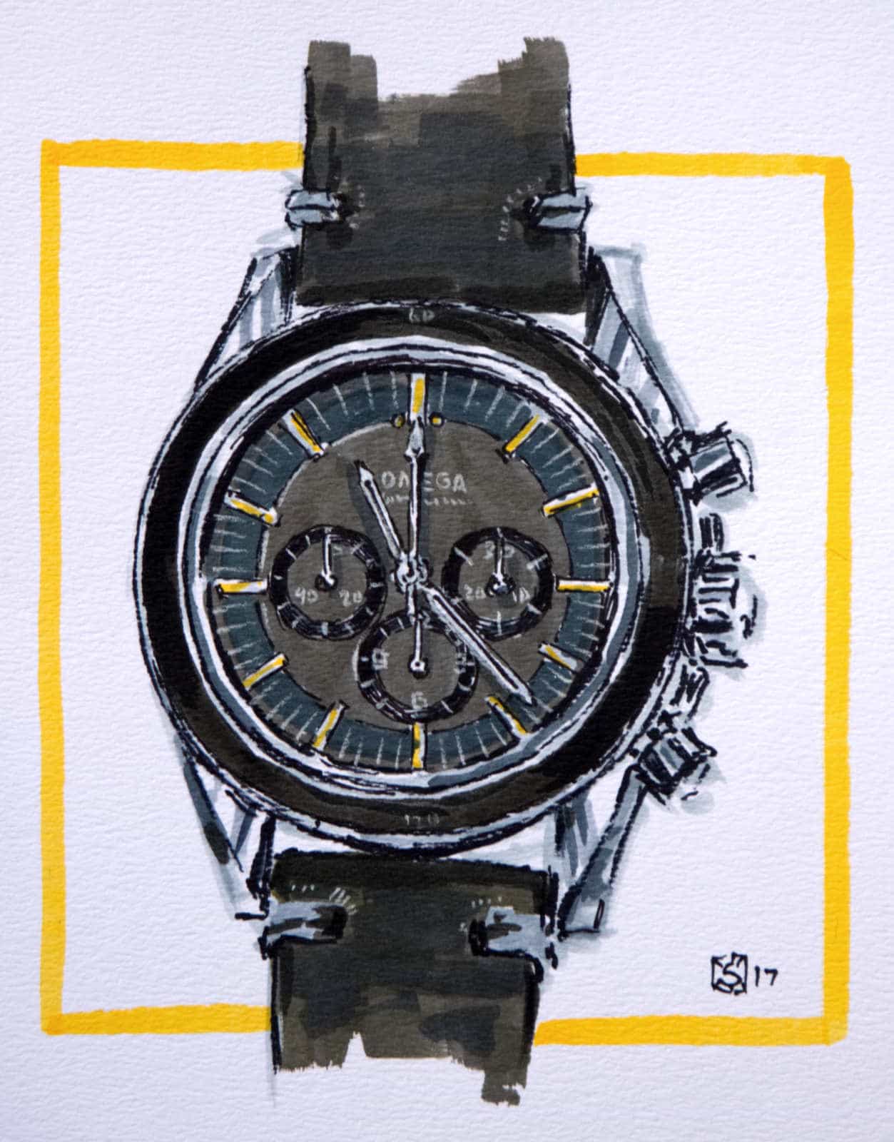 Speedmaster pre-moon drawing