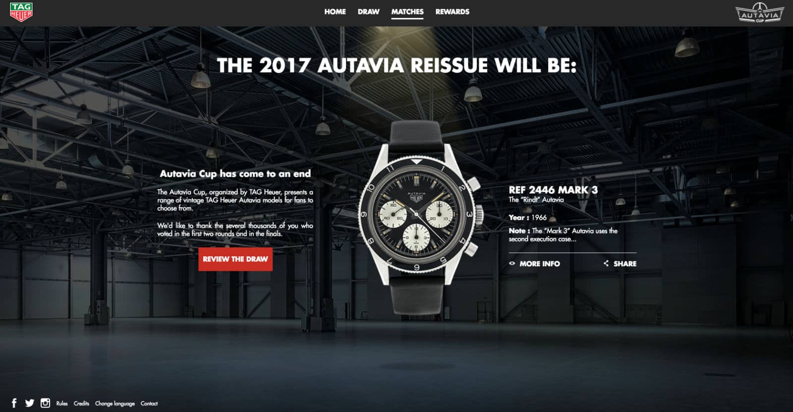 Heuer The Autavia Cup website